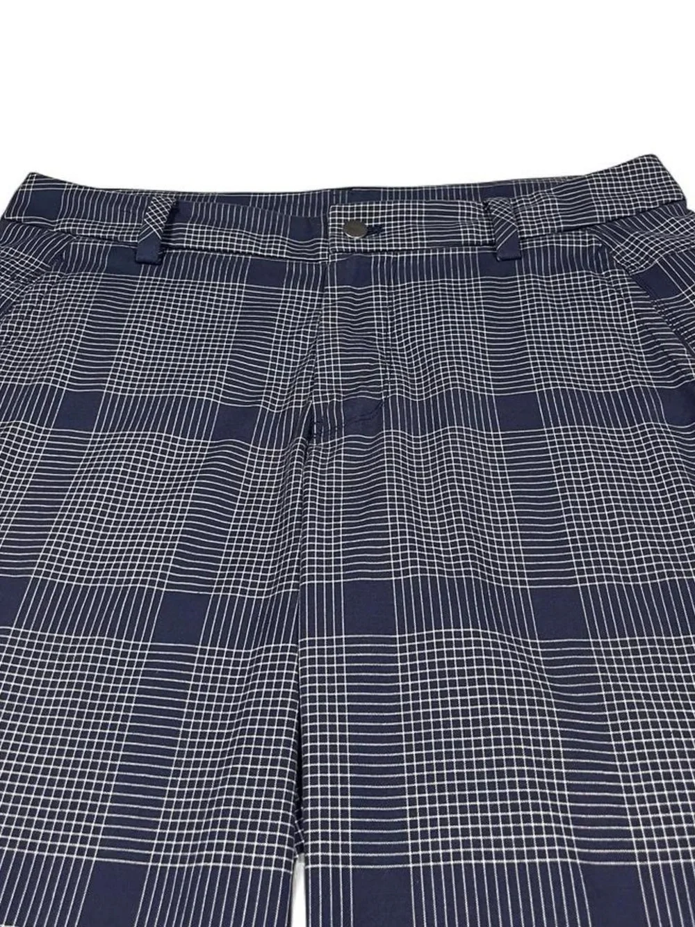 MINT Lululemon Kahuna 2.0 Commission Golf Shorts Navy Plaid Men’s Size W36 L10